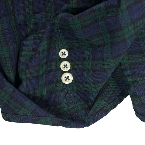 Ralph Lauren Mens Medium Blue, Green & Black Button Front Shirt - Picture 7 of 8